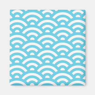 Aimant Motif de vague bleue