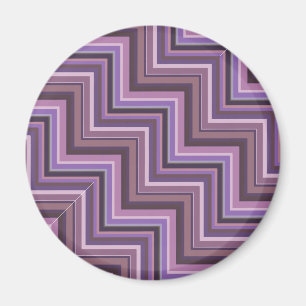 Aimant Motif d'escaliers à rayures mauve