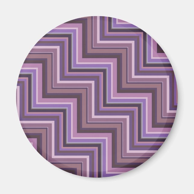 Aimant Motif d'escaliers à rayures mauve (Devant)