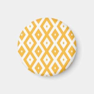 Aimant Motif diamant jaune et blanc soleil