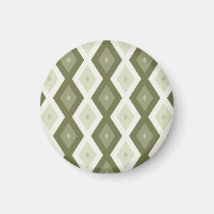 Aimant Motif diamant vert olive