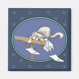 Aimant Motif du mal du chat