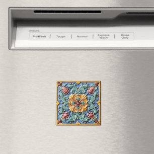 Aimant Motif en carrelage italien coloré