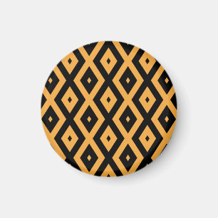 Aimant Motif en diamant jaune et noir