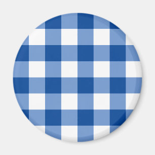 Aimant Motif en vichy bleu