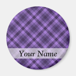 Aimant Motif en vichy violet