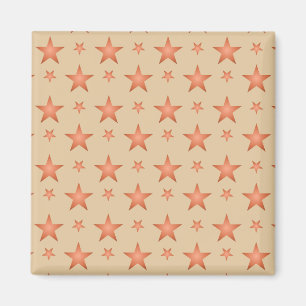 Aimant Motif étoilé en dégradé orange terre cuite