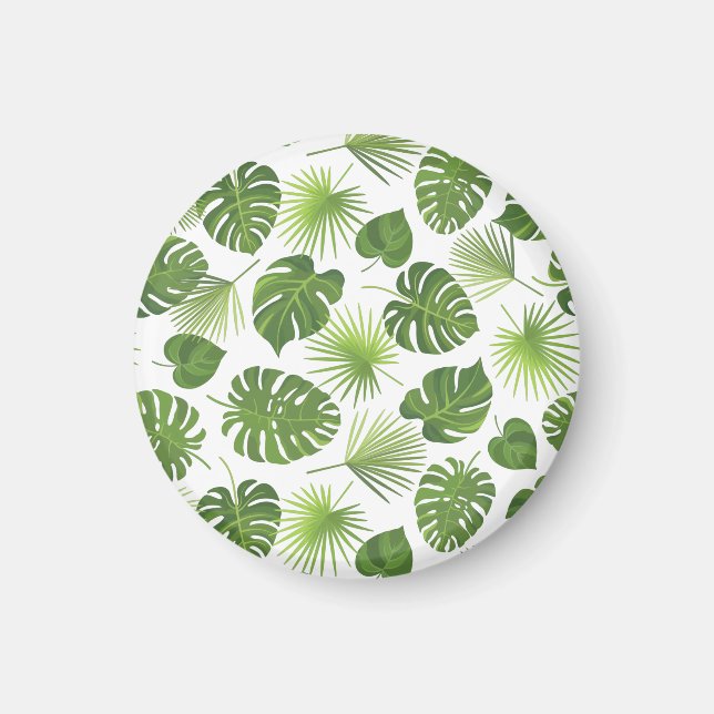 Aimant Motif Feuille élégant Green Tropical (Devant)