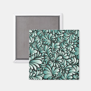 Aimant Motif Fleur désirable en Minty Green