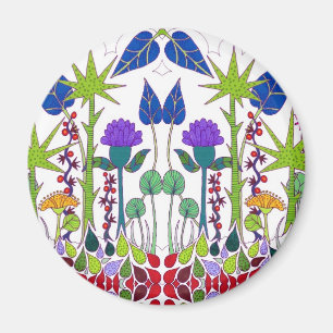 Aimant Motif floral avec du charme