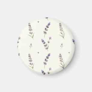 Aimant Motif floral délicat de lavande à l'aquarelle