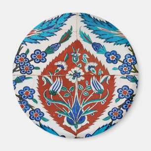 Aimant Motif floral en céramique turque