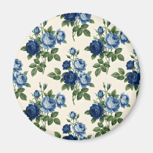 Aimant Motif floral Rose Bleue