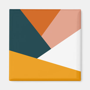 Aimant Motif géométrique abstrait moderne de bloc de