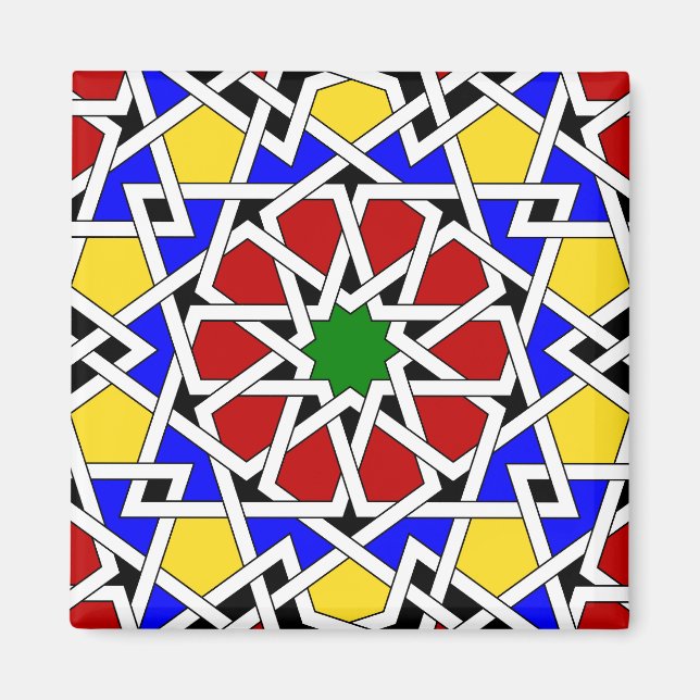 Aimant Motif géométrique islamique (Devant)