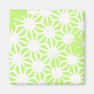 Aimant Motif géométrique vert cime