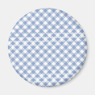 Aimant Motif Gingham Bleu Clair Imprimé Carreaux Classiqu