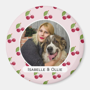 Aimant Motif joli cerise Photo personnalisée