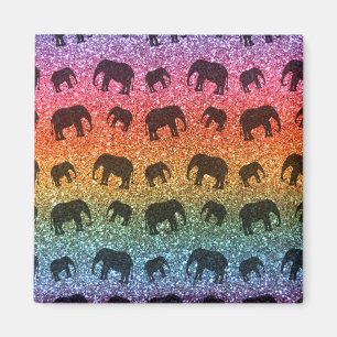 Aimant Motif lumineux de parties scintillantes d'élépha