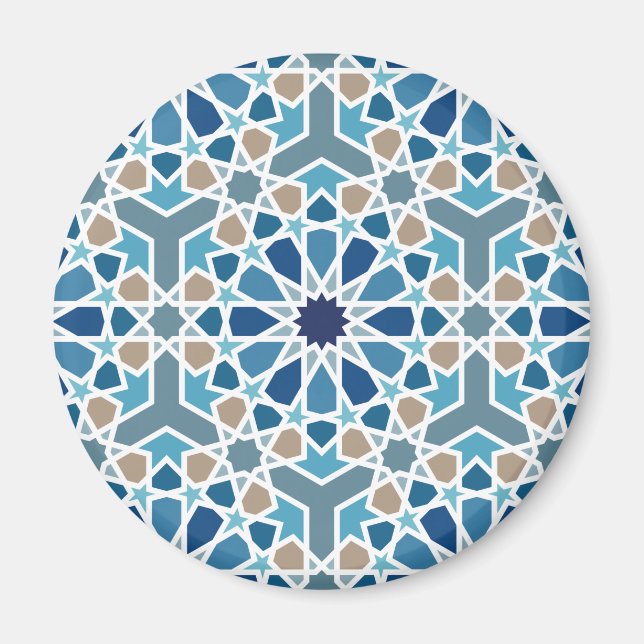 Aimant Motif marocain en carreaux (Devant)