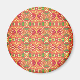 Aimant Motif orange et vert