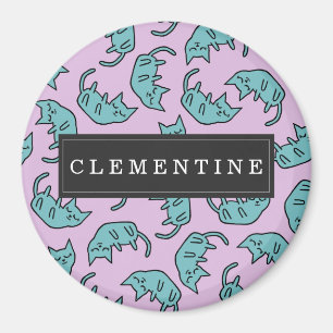 Aimant Motif paisible de Kitty avec le prénom