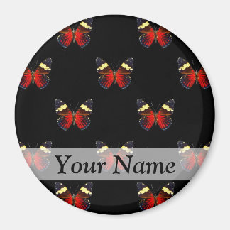 Aimant Motif papillon rouge et noir