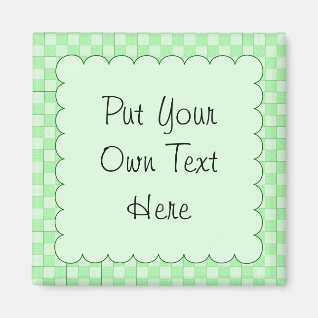 Aimant Motif Patchwork Vert (Devant)