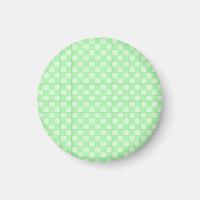 Aimant Motif Patchwork Vert (Devant)