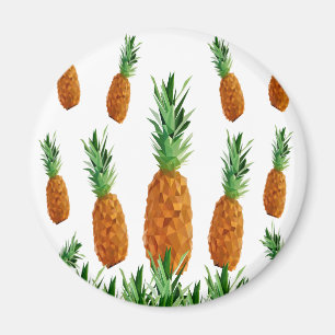 Aimant motif polygonal d'impression d'ananas