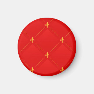 Aimant Motif populaire en rouge et or