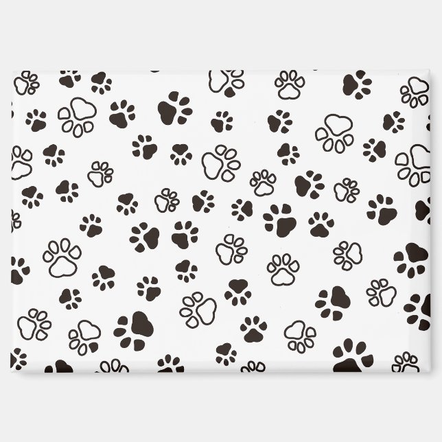 Aimant Motif répété des pattes de chat (Recto)