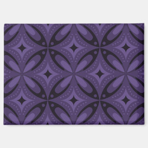 Aimant Motif Rétro de Couleur Violet Foncé