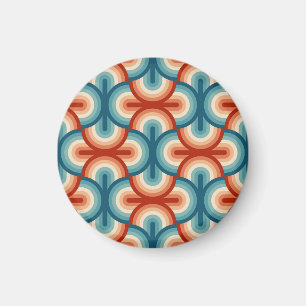 Aimant Motif Retro Summer Rainbow Stripes