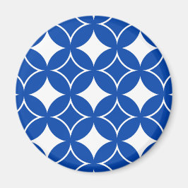 Aimant Motif shippo bleu et blanc