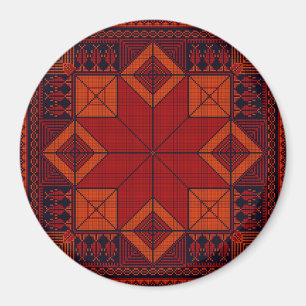 Aimant Motif traditionnel Palestine broderie tatreez