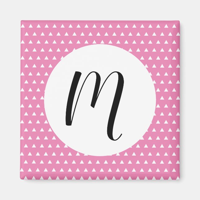 Aimant Motif triangle blanc  (Devant)