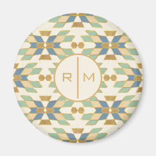 Aimant Motif tribal extérieur d'étape   du monogramme  