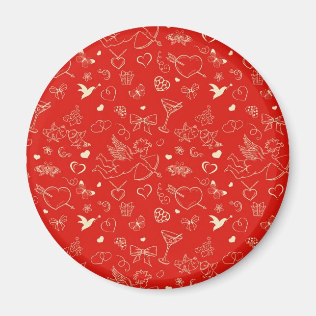 Aimant Motif Valentine (Devant)