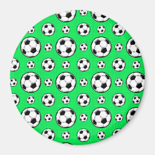 Aimant Motif vert au néon de ballon de football
