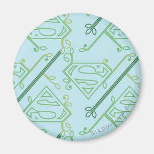 Aimant Motif vert de logo de vigne de Supergirl