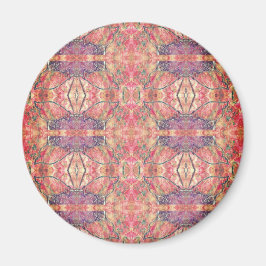 Aimant motif violet et rose