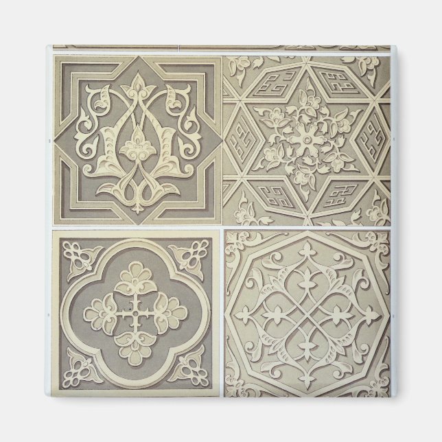 Aimant Motifs en mosaïque arabe (litho couleur) (Devant)