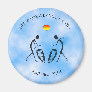 Aimant Motivation, Sunny Celebration Silhouette Dancers