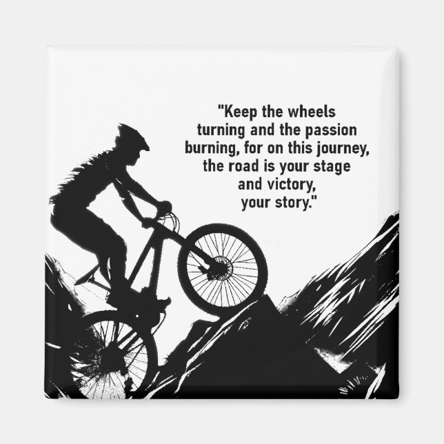 Aimant Motivational Bike Sport pour vous inspirer sur mes (Devant)