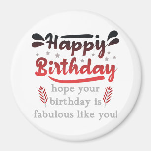 Aimant Motivational Joyeux voeux d'anniversaire.