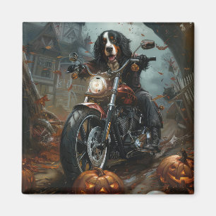 Aimant Moto bernois d'équitation Halloween effrayant