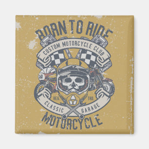 Aimant Moto Retro Grunge