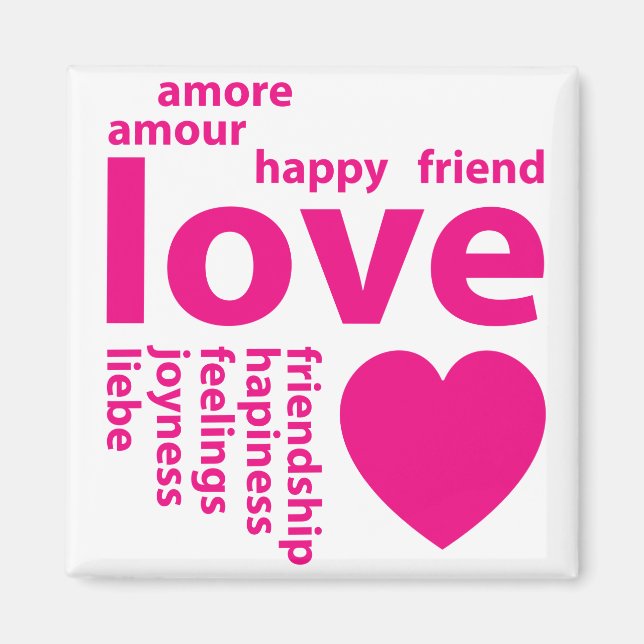 Aimant Mots d'amour (Devant)