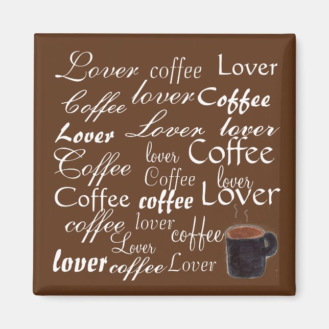 Aimant Mots d'amour pour le café (Devant)